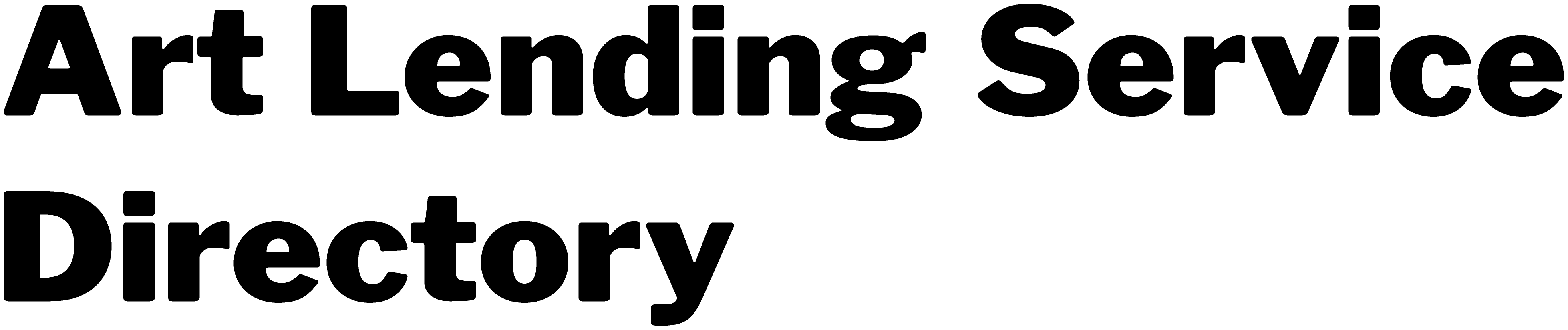 Art Lending Service Directory